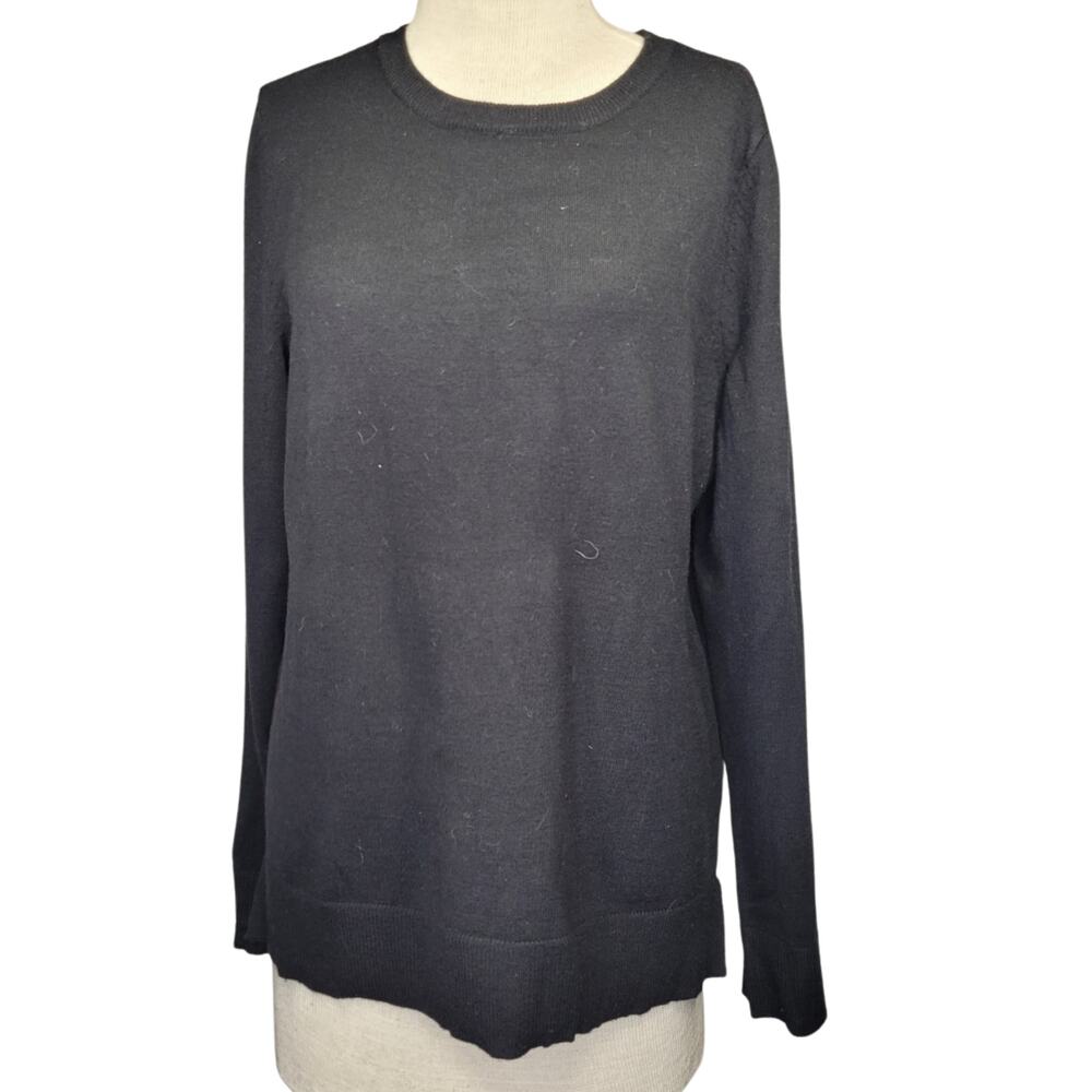Black Crew Neck Sweater Size Large New with Tags